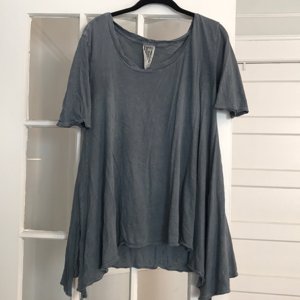 Blue oversized Free People T-shirt